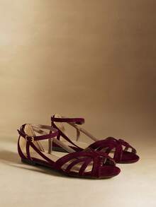 Rosivie Women Flat Sandals Valentine's Day - Burgundy - View 5
