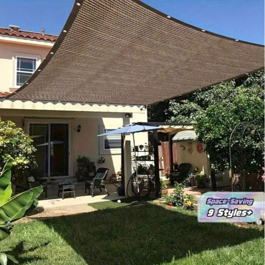 1pc 85% Shade Cloth, Suitable For Garden, Patio, Plant Shade Canopy, Greenhouse, Outdoor Gazebo, Lawn, Also For Dog House, Easy To Hang Shade Net - Multiple Styles - View 1