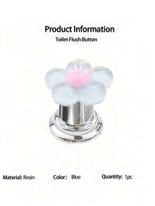 1/3Pcs Floral Cartoon Toilet Flush Handle – Flower Shaped Toilet Tank Button, Easy Press Push Button, Fit For Long Nail Design, Also Works As Creative Blossom Drawer Cabinet Pull – Stylish Bathroom Accessory - Multicolor - View 13