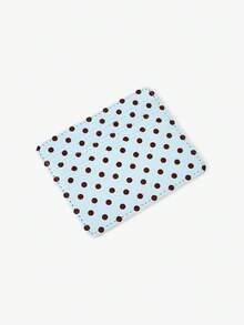 Viva Strut 1pc Light Blue Brown Polka Dot Multi-Card Holder, Retro Polka Dot Light And Thin Card Bag, Small And Large Capacity - Baby Blue - View 4