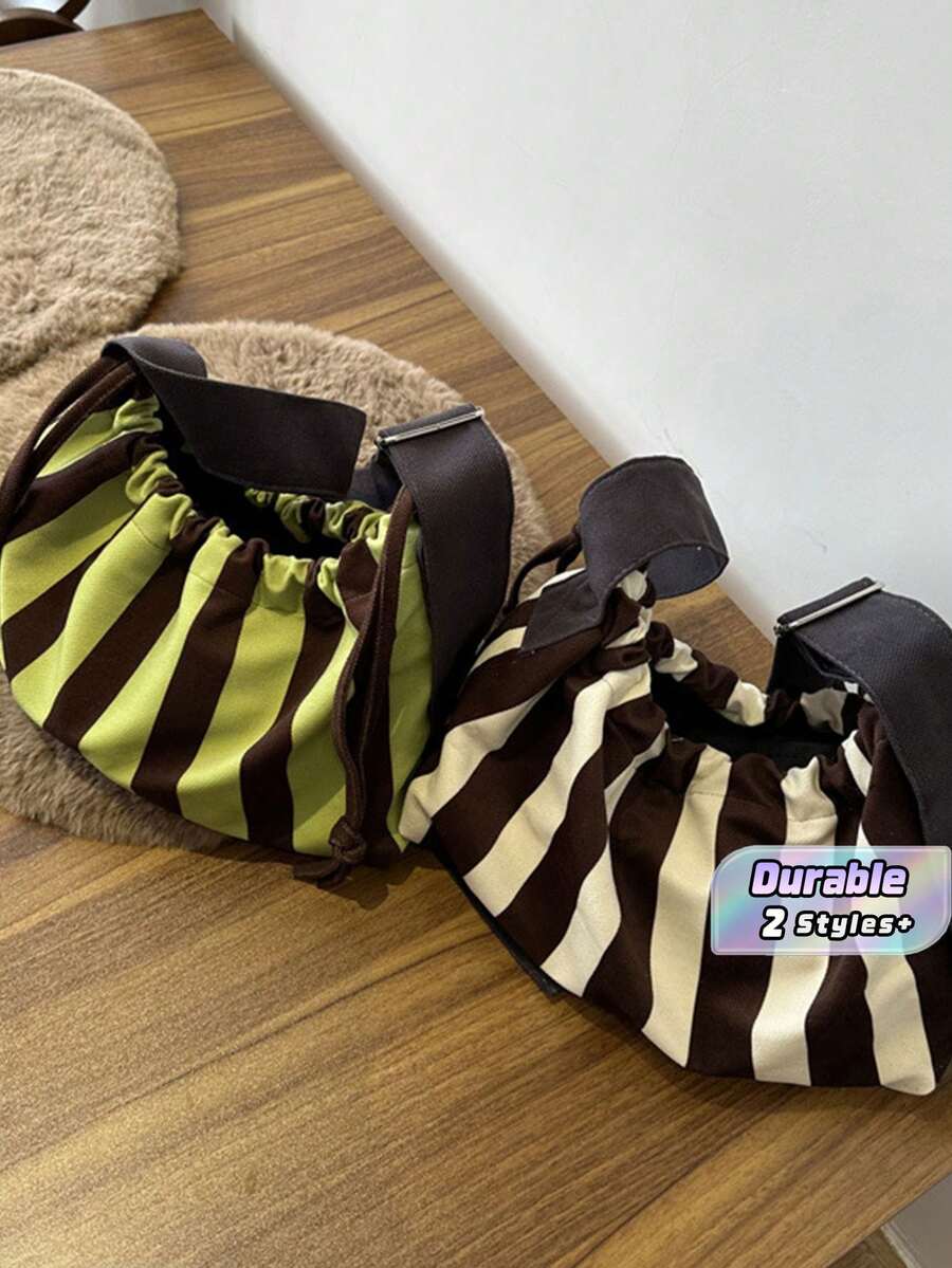 A Vertical Multi-Color Backpack With A Multi-Functional Portable Strap That Has A Drawstring Closure. It Can Be Carried By Hand Or Worn On The Back. It Is Reusable And Suitable For Occasions Such As School, Work, Camping, And Picnics. - Multicolor - View 1