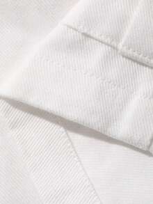 DAZY Women's Solid Color Button Casual Versatile Daily Outing Brunch Picnic Shorts White Autumn - White - View 6