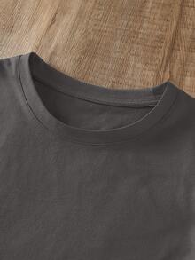 NostaNoir Plain Crew Neck T-Shirt - 灰色 - 查看 3
