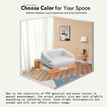Sofá Inflável de Luxo Atualizado 5 em 1, Macio e Confortável, Feito de Materiais de Alta Qualidade, Design Inteligente, Uso Multifuncional. Pode ser Usado como Sofá e Cama de Casal. Adequado para Ambientes Internos e Externos como Sala de Estar, Quarto, Varanda, Festa no Jardim, Recreação ao Ar Livre, Viagem. Produto Essencial para Diversos Cenários e uma Excelente Opção de Presente para Feriados. Capacidade de Carga 200kg (Excluindo a Bomba de Ar), Equipamento de Camping - Multicolorido - Visão 3