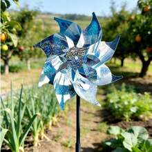 6Pcs Laser Reflective Spinning Windmill Rainbow Bird Repellent For Garden Yard Lawn - A - View 6