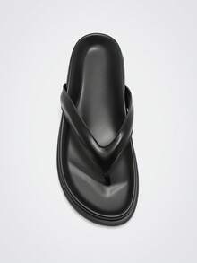Maija Women's New Slip-On Thong Sandals, Flat Sandals, Comfortable And Versatile Style - Black - View 4