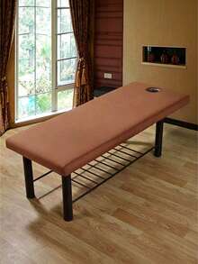 1pc Massage Table Sheet, Massage Bed Cover With Face Hole, Fitted Sheet Massage Table Cover, Perfect For Beauty Salons - Multicolor - View 2