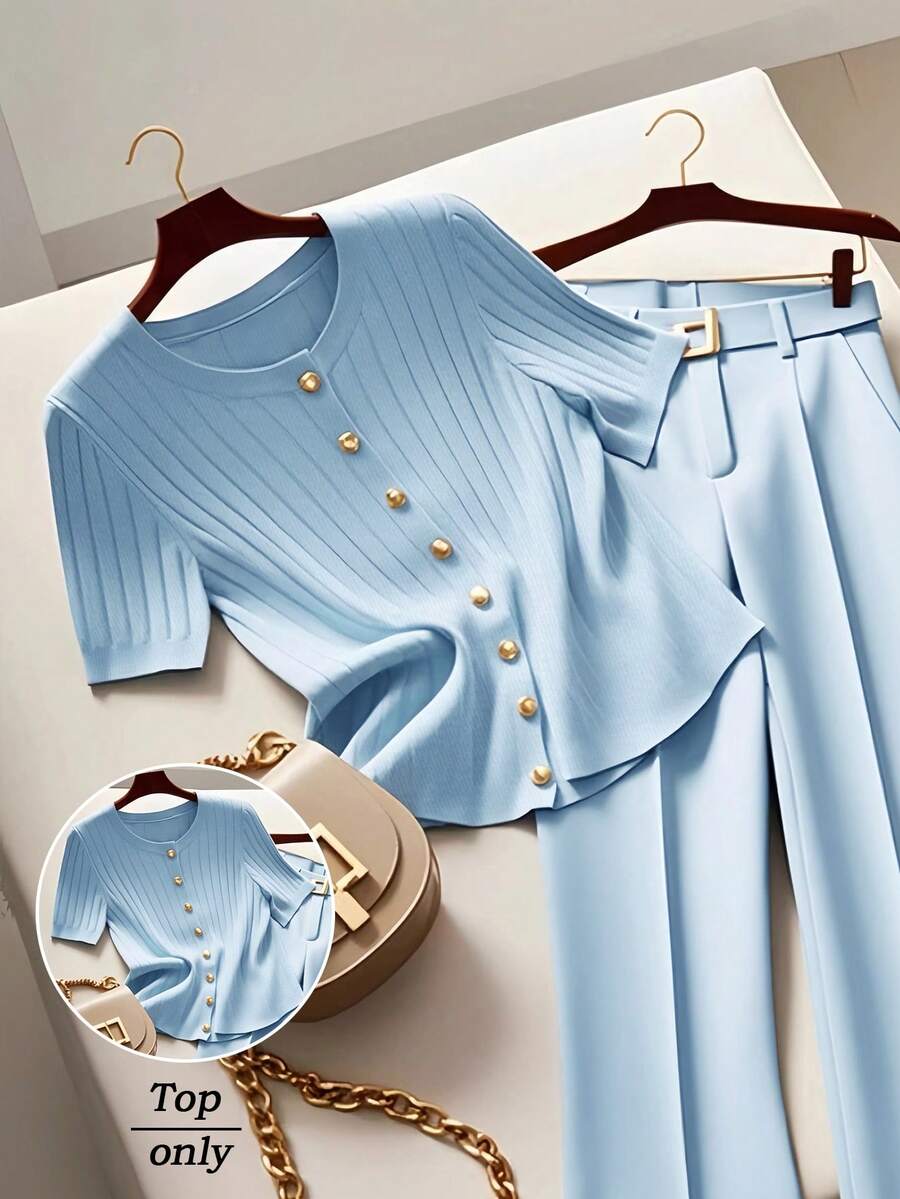 GlowEve Áo len cardigan nữ mới về chất lượng cao cấp thanh lịch quyến rũ màu xanh - Màu xanh lam - Xem 1