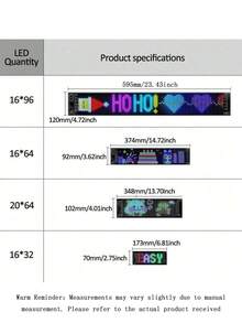 滚动式巨型高亮LED广告牌，柔性USB 5V LED店铺招牌，蓝牙APP控制，可自定义文字图案动画，可编程LED显示屏，适用于商店、汽车、酒吧、酒店等。 - 彩色 - 查看 4