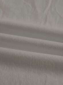 SHEIN BASICS Đầm nữ dệt cổ yếm xẻ tà bên hông - Xám - Xem 9