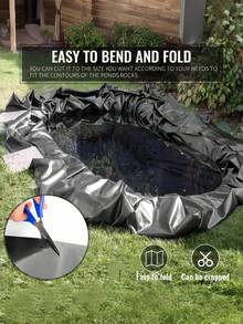 1PC High Density Polyethylene Heavy Duty UV Resistant Tear Resistant Reusable Waterproof Black Tarpaulin For Fish Farming Pond Liner Gardening Agriculture Outdoor Pond Cover Sheet - A - View 6