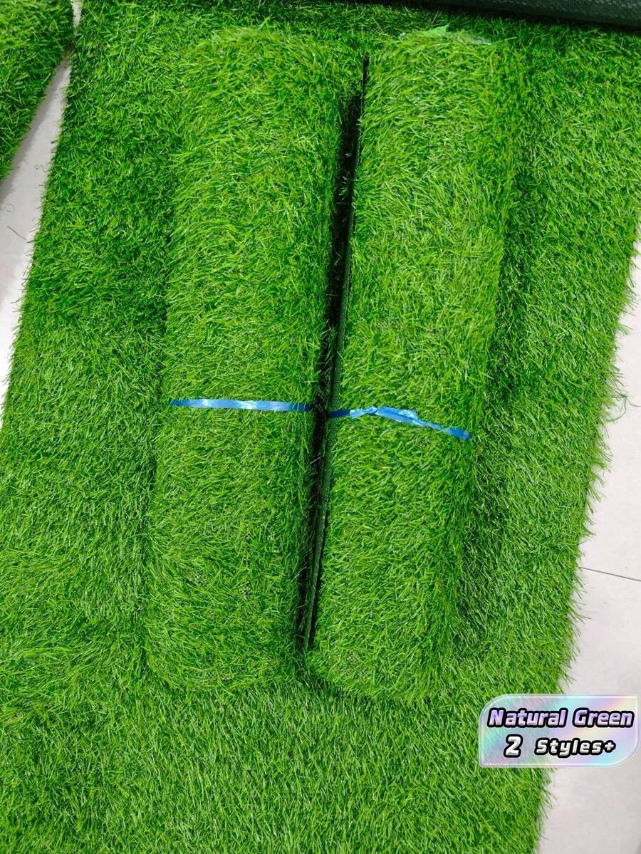 1PC Simulated Premium Extra Large Lawn Artificial Grass Green Base Realistic Lifelike Texture Like Nature Gift For Garden Yard Balcony Instant Create Relaxing Holiday Vibe Rustic Living No Need Mowing Durable Low Maintenance Turf Mat - Premium green/green background - View 1