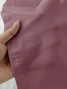 Tseoso 1 buah Kaos Kasual Minimalis Warna Polos Slim Fit, Cocok untuk Musim Panas, 95% Katun - Dusty Purple - View 8