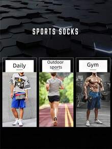 6 pares de calcetines de baloncesto de colores mixtos, calcetines de hombre con suela de toalla, calcetines de compresión para fútbol, correr y deportes al aire libre - Multicolor - Ver 2