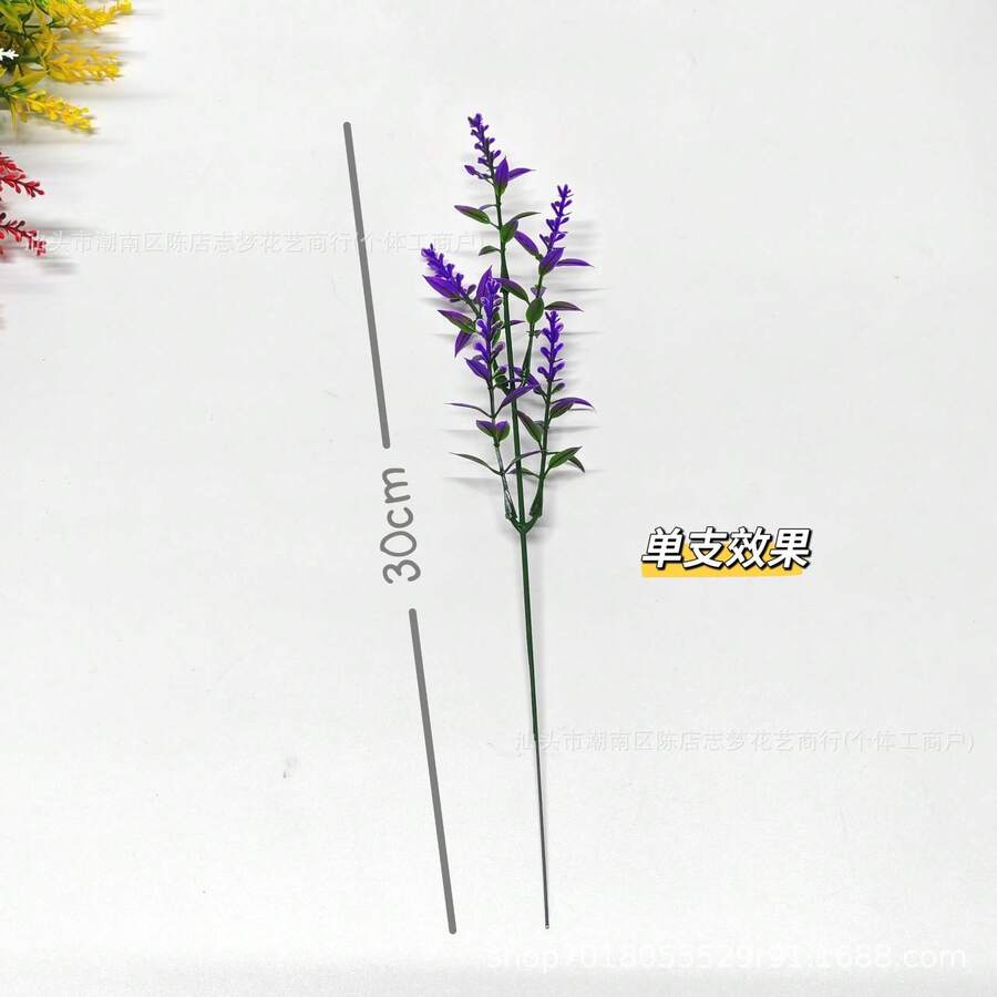 Buquê de Flores Artificiais 1/5/12 Peças, Presente para Dia dos Namorados & Ano Novo, Resistente a UV, À Prova de Desbotamento, Decoração de Planta de Plástico Realista, Para Jardim, Varanda e Parapeito da Janela, Decoração Interna, Decoração Doméstica - Roxo - Visão 1