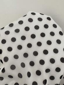 RiviMae Women's Autumn/Summer Halter Top, Elegant Sexy Fashion Party Dates Going Out, Beach Travel, Sleeveless, Casual Commuter White With Black Polka Dots - White - View 4
