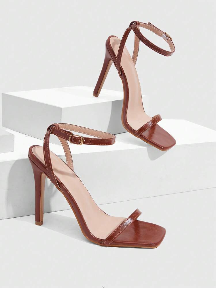 CUCCOO SZL Women's Elegant Minimalist Heeled Sandals For Commuting Valentine's Day Spring Shoes