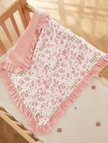 Cozy Pixies 1 Pieza Manta de Encaje con Estampado Floral para Todas las Estaciones, Cómoda y Suave, Adecuada para Uso Diario de Recién Nacidos y Adecuada para Regalar a Recién Nacidos [Oeko-Tex] Certificación - Multicolor - Ver 13