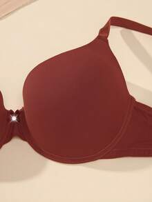 DesireSculpt 3pcs/Set Plus Size Comfortable Seamless Smooth Push-Up Underwire Bra For Daily Casual Wear - Multicolor - View 5