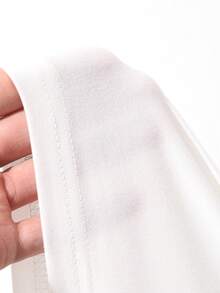 DAZY Women's Solid Color Pleated Summer Stand Collar Slim Fit Tank Top - White - View 8