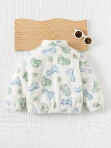 Cozy Pixies Jaket Musim Dingin Lengan Panjang Tebal Bermotif Dinosaurus untuk Bayi Laki-laki - MultiWarna - View 2
