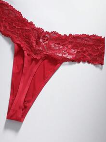 EmpressEnvy Plus 5pack Contrast Lace Panty Set Lingerie - Multicolor - View 5