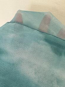 Aloruh Spring/Summer New Elegant Rave Date Night Valentine's Day Wedding Season Aqua Blue Chiffon One-Shoulder Backless Multi-Layer Ruffle Top - Multicolor - View 7