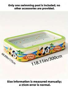 2026 New Panda Themed Inflatable Swimming Pool, Portable, 3-Layer Thickened Summer Cooling Pool, Suitable For Family Gatherings, Outdoor Parties, Camping, Picnics, Backyard Entertainment (Accessories Not Included), Foldable And Storable - A - View 10