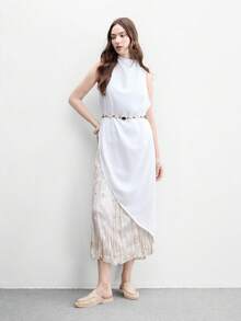 CUCCOO BIZCHIC 时尚杏色绒面革舒适通勤女式平底穆勒鞋，女式平底鞋拖鞋，适合户外购物和工作，日常舒适平底女鞋 - 杏色 - 查看 8