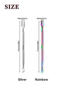 10-Piece Stainless Steel Double-Headed Cuticle Pusher/Trimmer Set, Professional And Durable Nail & Foot Care Tools For Fingernails And Toenails - Multicolor - View 6