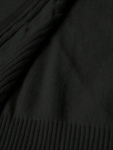 SHEIN 小男孩拉鍊純色休閒百搭日常出遊開襟外套 - 黑色 - 查看 8