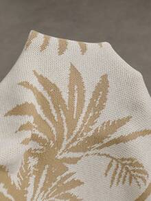 STEELVANCE Men's Vacation Casual Coconut Tree Pattern Knit Top - Apricot - View 6