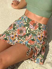 EMERY ROSE Floral Print Swimsuit Bottoms For Vacation Beach - Multicolor - View 5