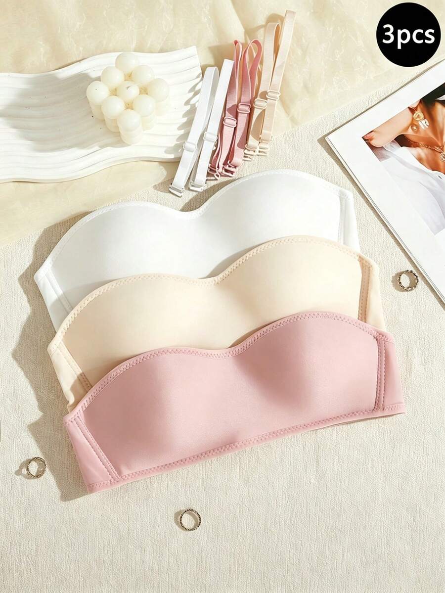 Tween Girl Removable Strap Versatile Bra - White - View 1