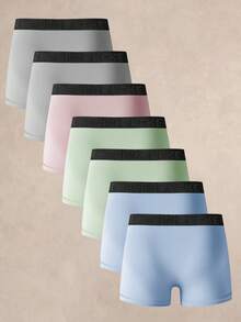 Set Of 7 Simple And Comfortable Boxer Briefs For Men - White - View 2
