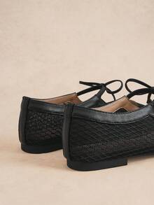 Rosivie Women Flats Spring And Summer New Models, Square Toe Design, Retro Love, Comfortable And Simple Vacation, Women's Flat Bottom, A Must For Commuting, Casual And Versatile - Black 3 - View 10