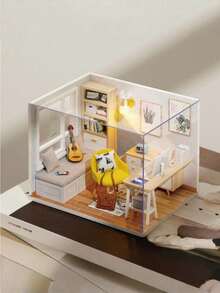Mini Diy Cottage Sunshine Study Handmade Assembled Wooden Building Model Female Birthday Creative Gift - Multicolor - View 5