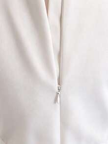 SHEIN 青少年女孩白色正式禮服，雪紡掛脖優雅多層蛋糕裙，輕盈柔軟面料，適合度假、畢業典禮、返校季、婚禮季、各種舞會及正式場合 - 白色 - 查看 4