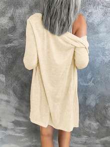 EMERY ROSE Women's Spring/Autumn Casual Daily Commute Minimalist Versatile Solid Color Single-Breasted Lightweight Jacket - Light Yellow - View 2