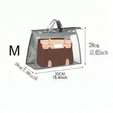 1pc Clear Handbag Storage Organizer Dust Cover Bags, 5 Sizes Transparent Purse Protector Storage Bag With Zipper And Handle For Closet Shelf - Dustproof & Moistureproof, Gender Reveal Party, Perfect For Birthdays, Weddings, Parties - Multicolor - View 12