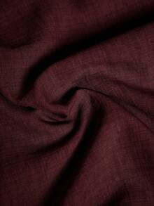 Elaquor Plus Size Women's Solid Color Drawstring Waist Casual Versatile Daily Wear Wide Leg Pants Trail Ride Burgundy Summer - Red Violet - View 7
