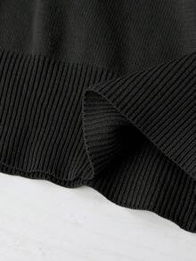 GlowEve New European And American Style Vacation Casual Slim Fit Knit Pullover Handmade Floral Sweater Fashion Knit Top For Women - Black - View 4