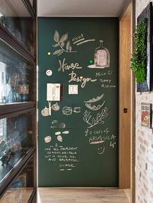 JILLYJOLLY 1pc Magnetic Dry Erase Chalkboard Contact Paper Roll Self Adhesive Chalk Paper Removable Blackboard Wall Sticker, 40*60cm/15.7*23.6in, Graffiti Sticker, Use For Office/Teaching,School Supplies,Back To School - multicolor - View 6