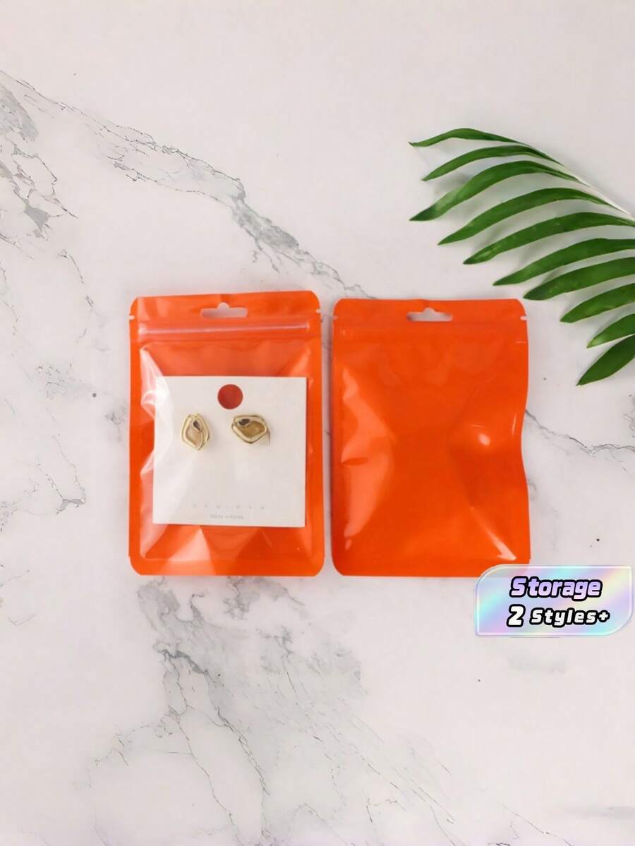 50個/100個 粉紅色禮品包裝袋,透明展示袋適用於珠寶與配件,可重複使用的夾鏈袋適用於電纜、化妝品與全息包裝 - 多色 - 查看 1