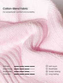 GLOWMODE 5 Pairs Socks Soft Ventilated Mesh With Embroidered Logo Workout Daily Casual - White+Apricot+Light Pink - View 4