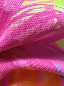 Swim Vcay Conjunto de bikini con cuello halter y estampado integral para mujer - Multicolor - Ver 8