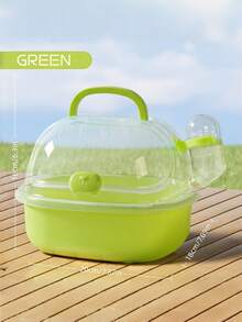 Portable Transparent Hamster Transport Cage With Water Bottle – A Breathable Travel Case For Small Pets, Perfect For Marmots And Mice. PP Material, Secure Shutter Closure System. - Multicolor - View 5