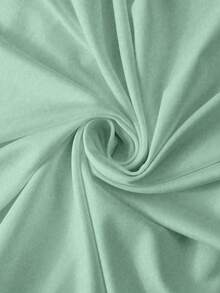 GlowEve Camiseta feminina de malha com decote em V profundo, manga curta, cintura marcada, abertura frontal com botões metálicos. Elegante, romântica e casual, ideal para uso diário, trabalho, jantar e primavera/verão. - Menta verde - Ver 3