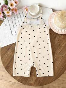 1pc Random, New Summer Soft Fabric Cute Sweet Pattern Print, Baby Girl Casual Comfortable Romper, Suitable For Spring/Summer, Relaxed And Cozy Days, Comfortable Atmosphere, Casual Wear, Fashion Girl, Girly Style - Multicolor - View 3