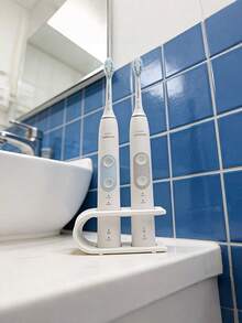 1Pc Electric Toothbrush Desktop Holder, 3D Printed Toothbrush Stand With Drainage Hole, Creative Bathroom Organizer Rack, Prevent Residue Contamination, Keep Charging Port Clean, Suitable For Bathroom Dormitory - Multicolor - View 6
